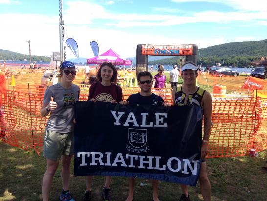 Lake Goerge post-race with Adele, Elf, Alex, Matt